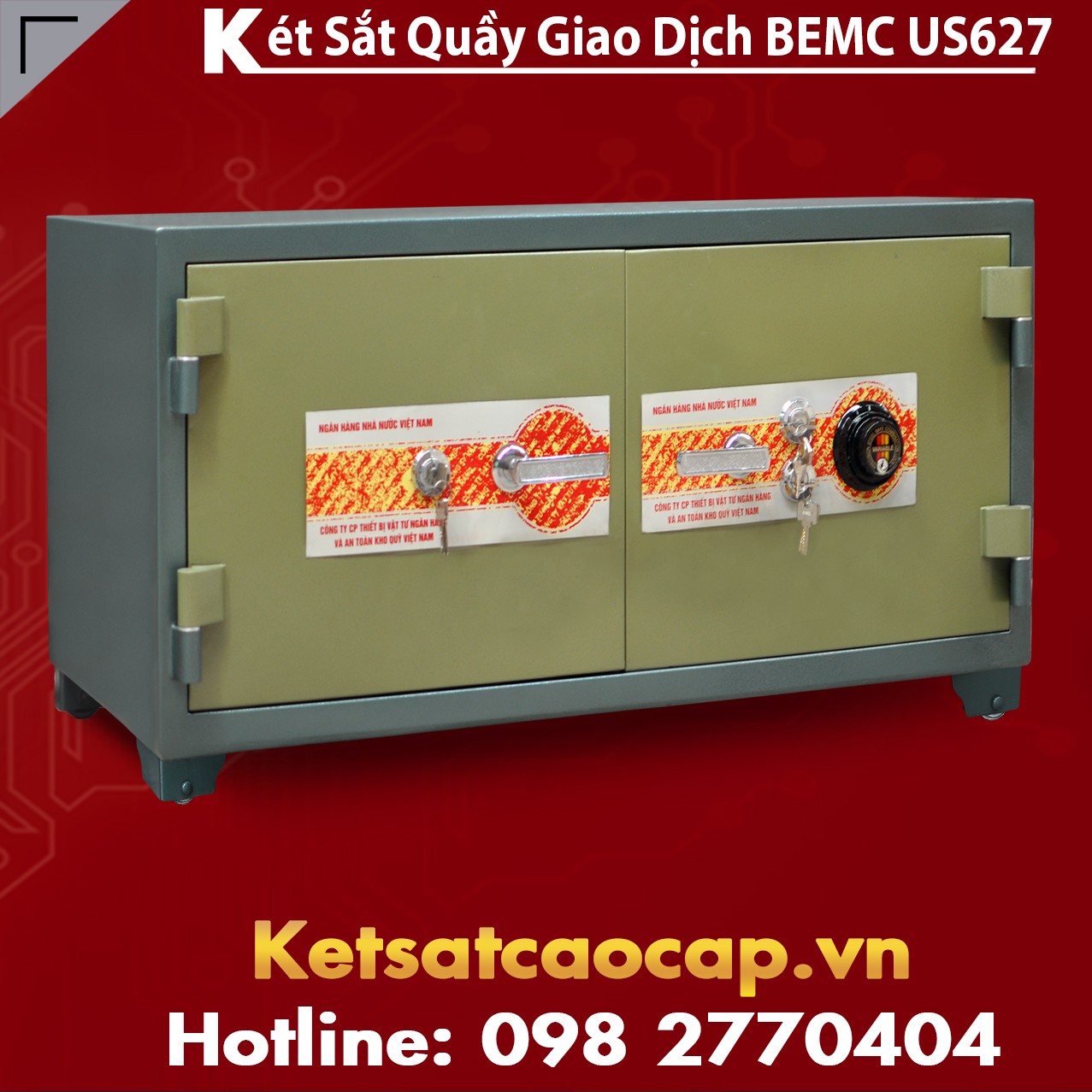 Két Sắt Ngân Hàng Quầy Giao Dịch BEMC US627 Uy Tín Chất Lượng